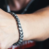 10mm Miami Cuban Link Bracelet White Gold Plated 