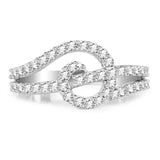 0.67 Carat Genuine White Diamond 14K White Gold Ring (E-F-G Color, SI1-SI2 Clarity)