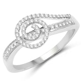 0.23 ct. Genuine White Diamond 14K White Gold Ring G-H Color, SI1-SI2 Clarity