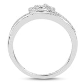 0.23 ct. Genuine White Diamond 14K White Gold Ring G-H Color, SI1-SI2 Clarity