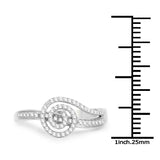 0.23 ct. Genuine White Diamond 14K White Gold Ring G-H Color, SI1-SI2 Clarity