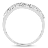 0.39 Carat Genuine White Diamond 14K White Gold Ring (E-F Color, SI1-SI2 Clarity)