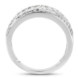 0.66 Carat Genuine White Diamond 14K White Gold Ring (G-H-I Color, SI Clarity)