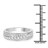 0.66 Carat Genuine White Diamond 14K White Gold Ring (G-H-I Color, SI Clarity)