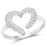 0.27 Carat Genuine White Diamond 14K White Gold Ring (E-F Color, SI1-SI2 Clarity)