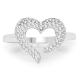 0.27 Carat Genuine White Diamond 14K White Gold Ring (E-F Color, SI1-SI2 Clarity)