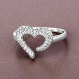 0.27 Carat Genuine White Diamond 14K White Gold Ring (E-F Color, SI1-SI2 Clarity)