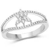 0.32 ct. Genuine White Diamond 14K White Gold Ring (G-H Color, SI1-SI2 Clarity)