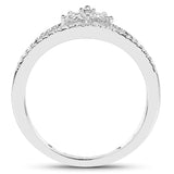 0.32 ct. Genuine White Diamond 14K White Gold Ring (G-H Color, SI1-SI2 Clarity)