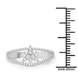 0.32 ct. Genuine White Diamond 14K White Gold Ring (G-H Color, SI1-SI2 Clarity)