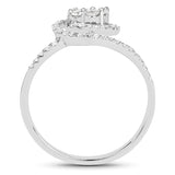 0.48 Carat Genuine White Diamond 14K White Gold Ring (G-H Color, SI1-SI2 Clarity)