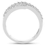 0.55 Carat Genuine White Diamond 14K White Gold Ring (E-F-G Color, SI1-SI2 Clarity)