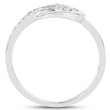 0.10 Carat Genuine White Diamond 14K White Gold Ring (G-H Color, SI1-SI2 Clarity)