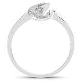 0.20 Carat Genuine White Diamond 14K White Gold Ring (G-H Color, SI1-SI2 Clarity)