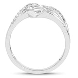 0.40 Carat Genuine White Diamond 14K White Gold Ring (G-H Color, SI1-SI2 Clarity)