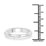 0.15 Carat Genuine White Diamond 14K White Gold Ring (E-F Color, VS-SI Clarity)