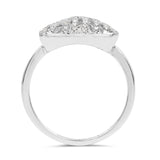 0.17 Carat Genuine White Diamond 14K White Gold Ring (G-H Color, SI-I1 Clarity)