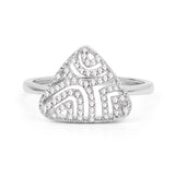 0.17 Carat Genuine White Diamond 14K White Gold Ring (G-H Color, SI-I1 Clarity)