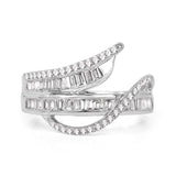 0.84 Carat Genuine White Diamond 14K White Gold Ring (E-F Color, VS-SI Clarity)
