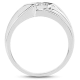 0.23 Carat Genuine White Diamond 14K White Gold Ring (G-H Color, SI1-SI2 Clarity)