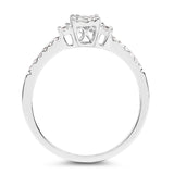 0.25 Carat Genuine White Diamond 14K White Gold Ring (G-H Color, SI1-SI2 Clarity)