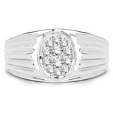 0.45 Carat Genuine White Diamond 14K White Gold Ring (E-F Color, SI Clarity)