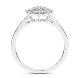 0.53 Carat Genuine White Diamond 14K White Gold Ring (G-H Color, SI1-SI2 Clarity)