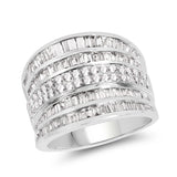 1.68 Carat Genuine White Diamond 14K White Gold Ring (G-H Color, SI1-SI2 Clarity)