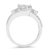 1.33 Carat Genuine White Diamond 14K White Gold Ring (E-F Color, SI1-SI2 Clarity)