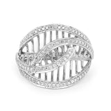0.34 Carat Genuine White Diamond 14K White Gold Ring (E-F Color, SI1-SI2 Clarity)