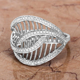 0.34 Carat Genuine White Diamond 14K White Gold Ring (E-F Color, SI1-SI2 Clarity)