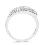 0.34 Carat Genuine White Diamond 14K White Gold Ring (E-F Color, SI1-SI2 Clarity)
