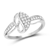 0.22 Carat Genuine White Diamond 14K White Gold Ring (E-F Color, SI1-SI2 Clarity)