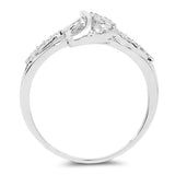 0.22 Carat Genuine White Diamond 14K White Gold Ring (E-F Color, SI1-SI2 Clarity)