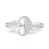 0.22 Carat Genuine White Diamond 14K White Gold Ring (E-F Color, SI1-SI2 Clarity)