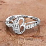 0.22 Carat Genuine White Diamond 14K White Gold Ring (E-F Color, SI1-SI2 Clarity)
