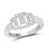 0.17 Carat Genuine White Diamond 14K White Gold Ring (E-F Color, SI-I1 Clarity)