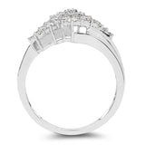 0.73 Carat Genuine White Diamond 14K White Gold Ring (E-F Color, VS-SI Clarity)