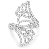 0.76 Carat Genuine White Diamond 14K White Gold Ring (G-H Color, SI1-SI2 Clarity)