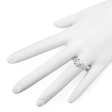 0.67 Carat Genuine White Diamond 14K Yellow Gold Ring (F-G Color, SI Clarity)