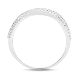 0.46 Carat Genuine White Diamond 14K White Gold Ring (F-G Color, SI Clarity)