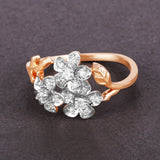 0.15 Carat Genuine White Diamond 14K Rose Gold Ring (E-F Color, SI1-SI2 Clarity)