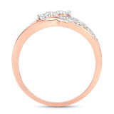 0.31 Carat Genuine White Diamond 14K Rose Gold Ring (E-F Color, VS-SI Clarity)