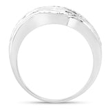 0.84 Carat Genuine White Diamond 14K White Gold Ring (E-F Color, SI1-SI2 Clarity)