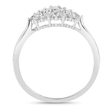 0.37 Carat Genuine White Diamond 14K White Gold Ring (E-F Color, VS-SI Clarity)