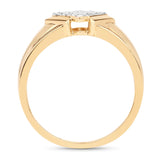 0.38 Carat Genuine White Diamond 14K Yellow Gold Ring (F-G Color, SI Clarity)