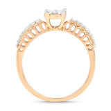 0.25 Carat Genuine White Diamond 14K Yellow Gold Ring (F-G Color, SI Clarity)