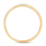 0.20 Carat Genuine White Diamond 14K Yellow Gold Ring (F-G Color, SI Clarity)