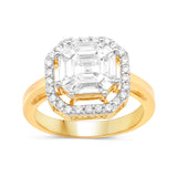 1.18 Carat Genuine White Diamond 18K Yellow Gold Ring (F-G Color, VVS-VS Clarity)