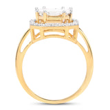 1.18 Carat Genuine White Diamond 18K Yellow Gold Ring (F-G Color, VVS-VS Clarity)